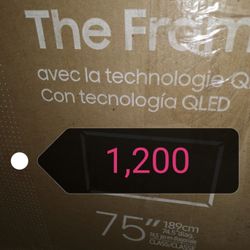 SAMSUNG 75"INCH QLED 4K THE FRAME TV LS03D 