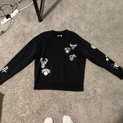 NBA Black Crewneck Sweatshirt, Size Large 