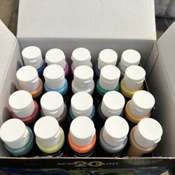 Acrylic Paint Set, Brushes, Canvases, And Portable Easel