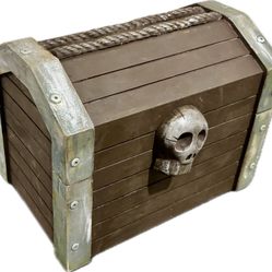 Small Pirate Treasure Chest With Secret Compartment 