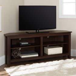 New 58" Espresso Corner TV Media Entertainment Center Stand