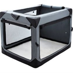 Pettycare 36 Inch Collapsible Dog Crate
for Large Dogs, 4-Door Foldable Soft