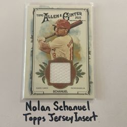 Nolan Schanuel Los Angeles Angels 1st Baseman Topps Short Print Game Used Jersey Insert Card.