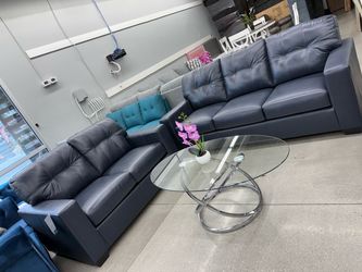 2pc Living Room Set 💙💙💙 Dark Blue Color
