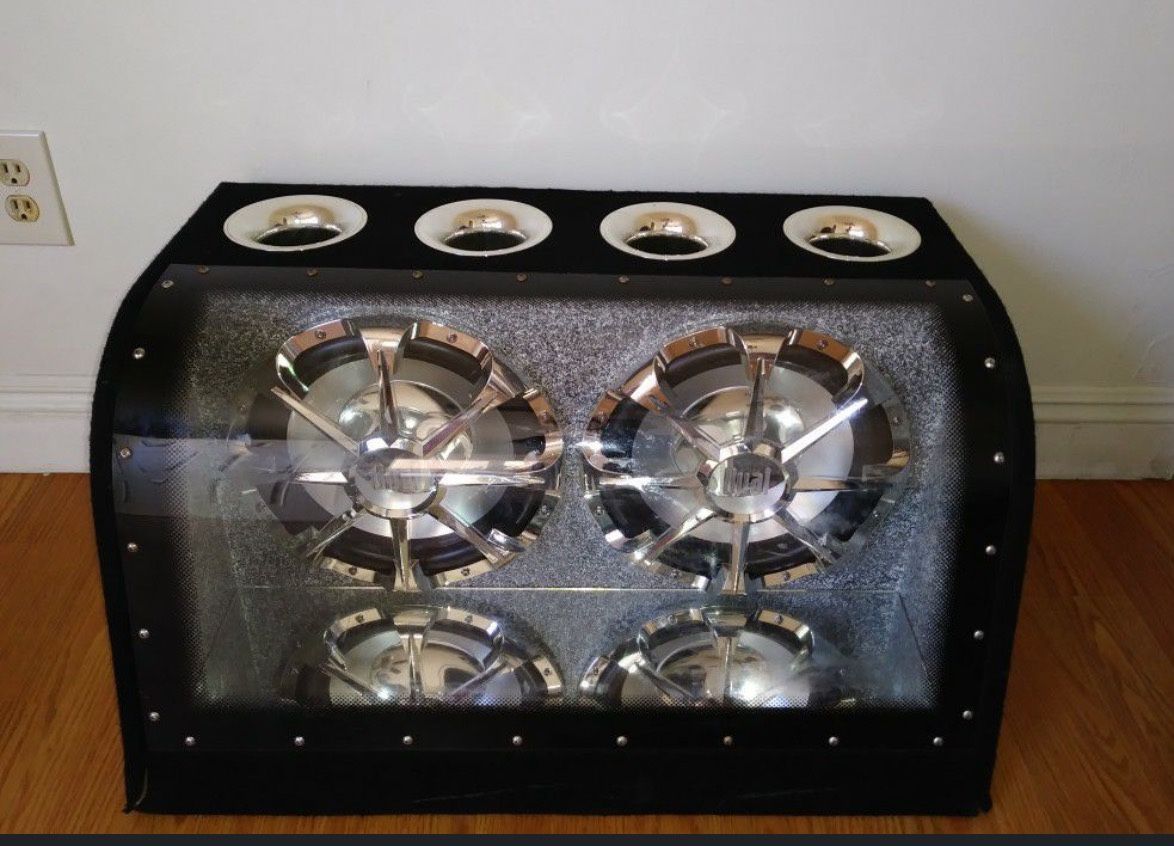 Bass Subwoofers Enclosed Speaker Box with led lights 