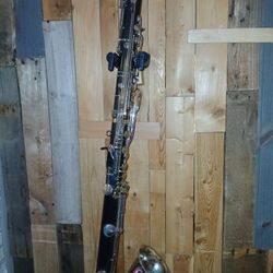 Jupiter Bass Clarinet With Case And Mouthpiece  Excellent Condition 