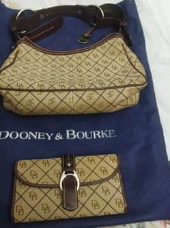 Original Dooney & Bourke shoulder purse with matching wallet