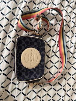 Coach Denim Dempsey Camera Crossbody Signature Handbag Purse