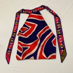 Emilio Pucci Silk Top Halter Top