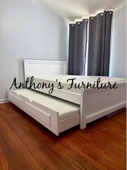 New Full Bed With Trundle And Mattress