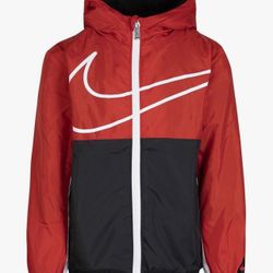 Nike Boy's Fleece Lined Windbreaker Jacket (Little Kids/Big Kids) Size 5 Zipper