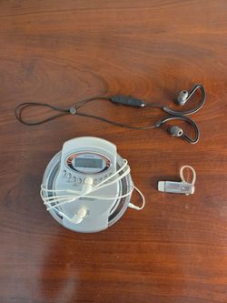 Portable MP3/CD Player & Wireless Earbuds Bundle