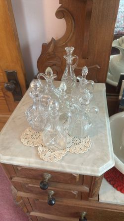 Cut Glass Cruet Collection (7)