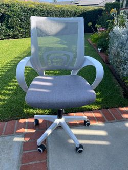 Gray and white mesh Office chair