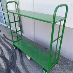 Green Metal Utility Cart / U-Boat Platform Truck