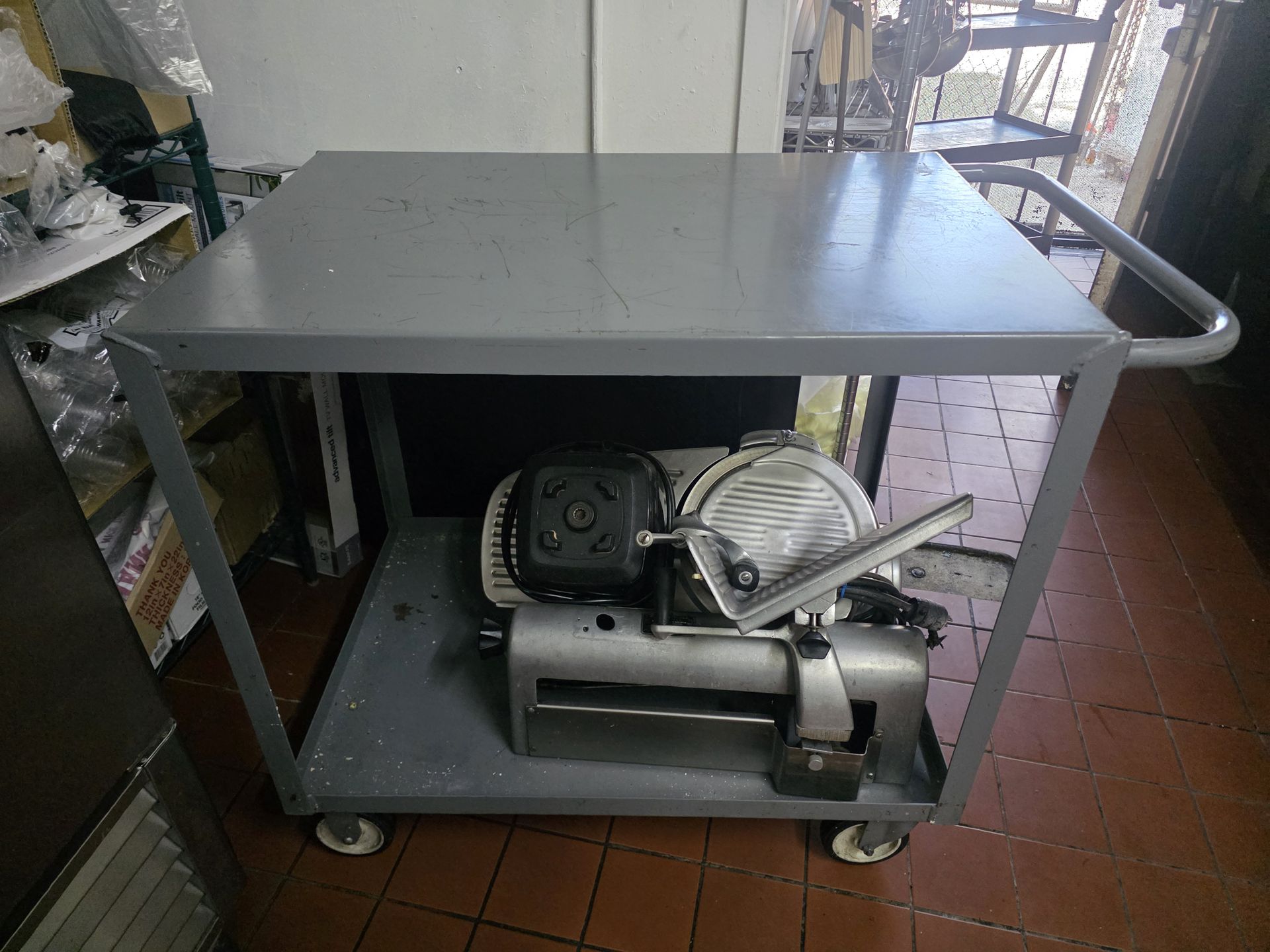 Meat Slicer & a Cart (Seperate)