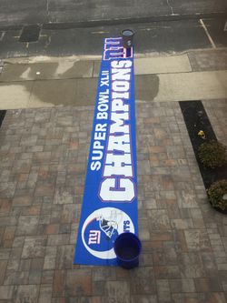 Giants Super Bowl Champions canvas banner