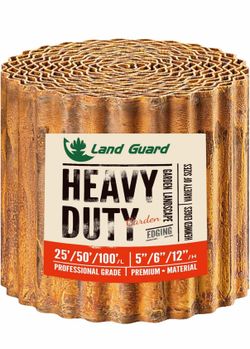 Land Guard Corrugated Garden Edging Border, 12" × 100' Landscape Paver Edging, Tall Landscape Edging, Fence for Garden, Flower Bed, Lawn and Landscape
