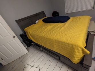 Queen size Mattress With Bed set and dresser