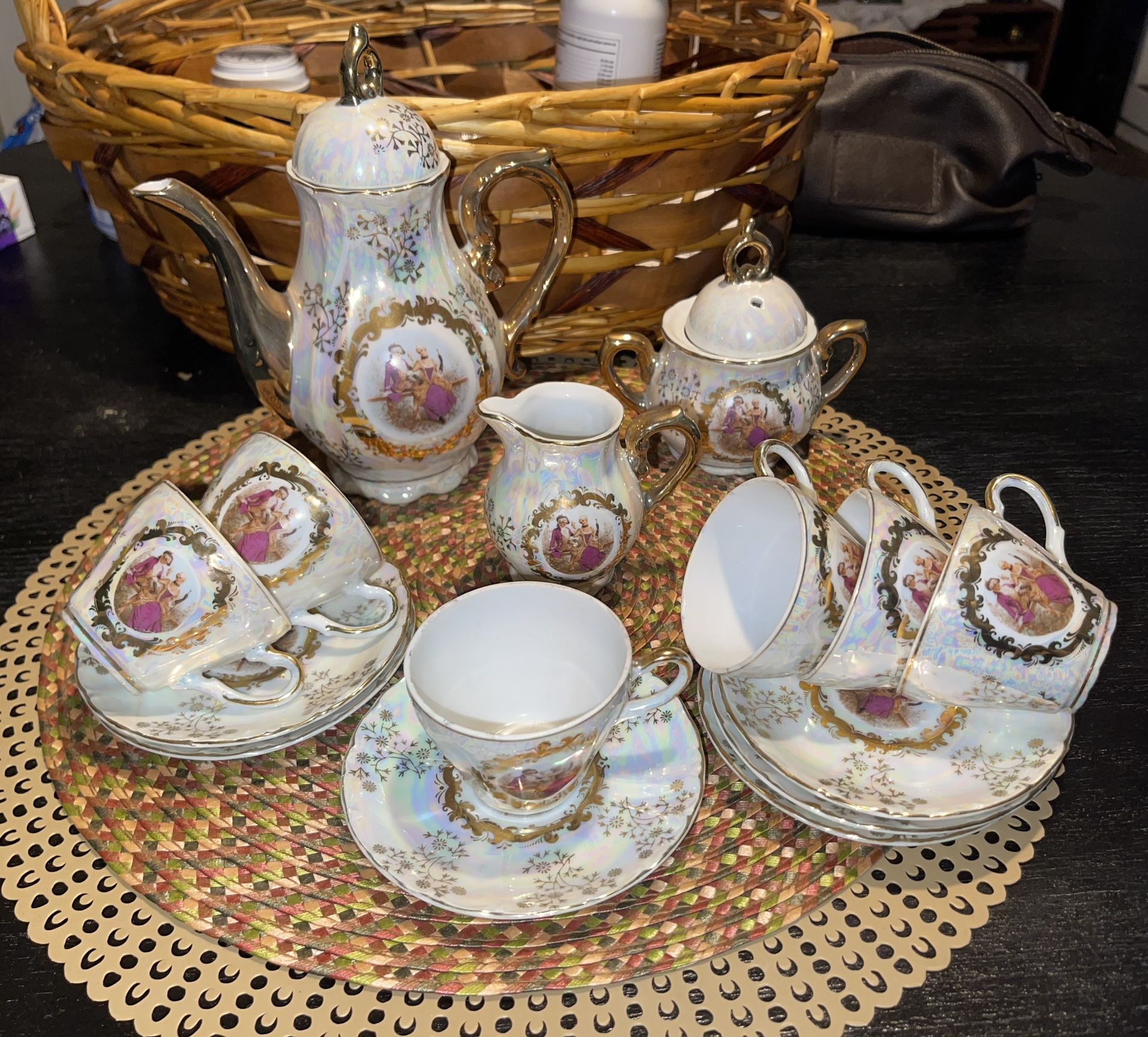 Antique China Tea Set, Made In Japan