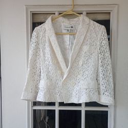 Forever 21 ivory/off white blazer Sz M