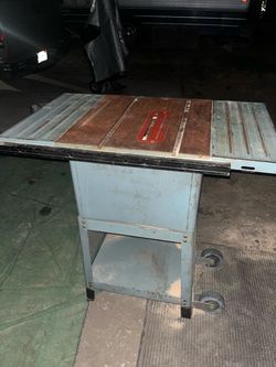 Vintage Table Saw with Stand and Extensions
