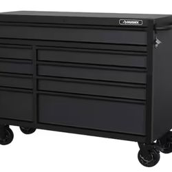 9-Drawer Matte Black Rolling Tool Cabinet