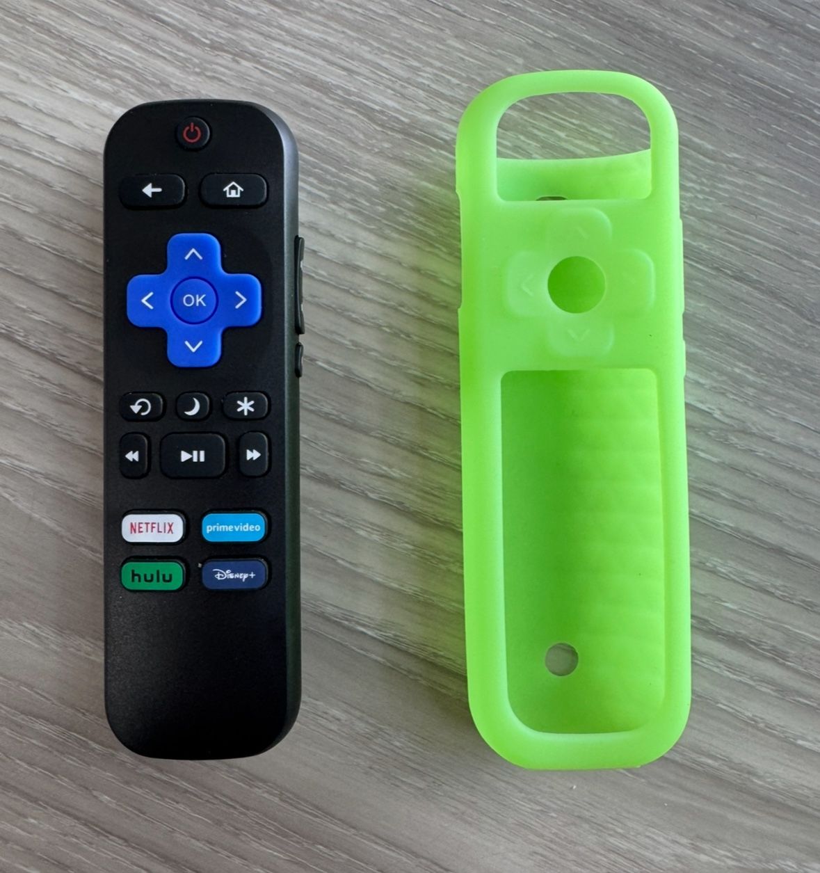 Remote Control+Silicone Cover for TCL/Hisense/Onn/Roku Series TV NETFLIX.
