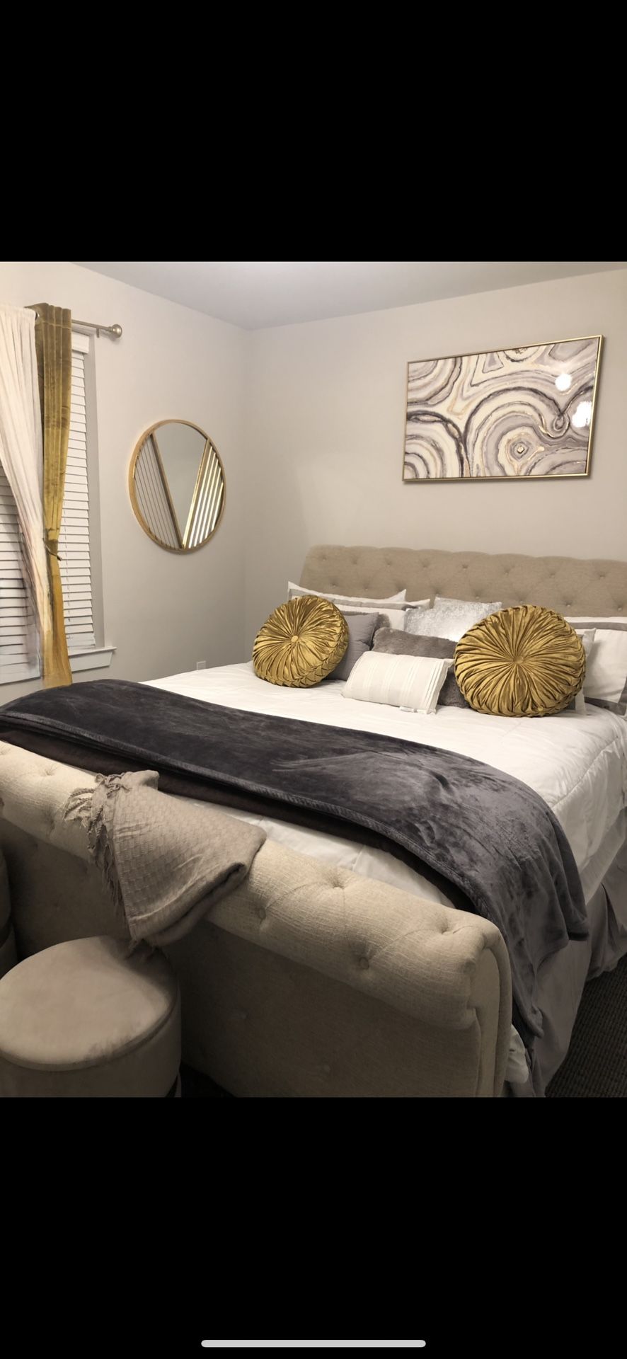 Ashley King Sleigh Bed
