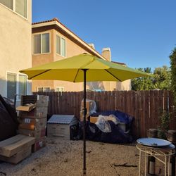7.5" FT Market Umbrella Patio Color: Yellow Base Not Included 