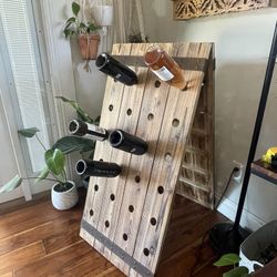 Rustic Wine Bottle rack | Holder | Folding Sandwhich board Rack 