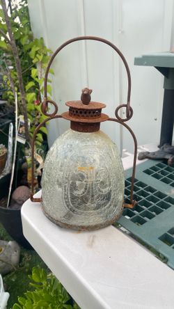 Vintage Rusty Bird Candle Lantern