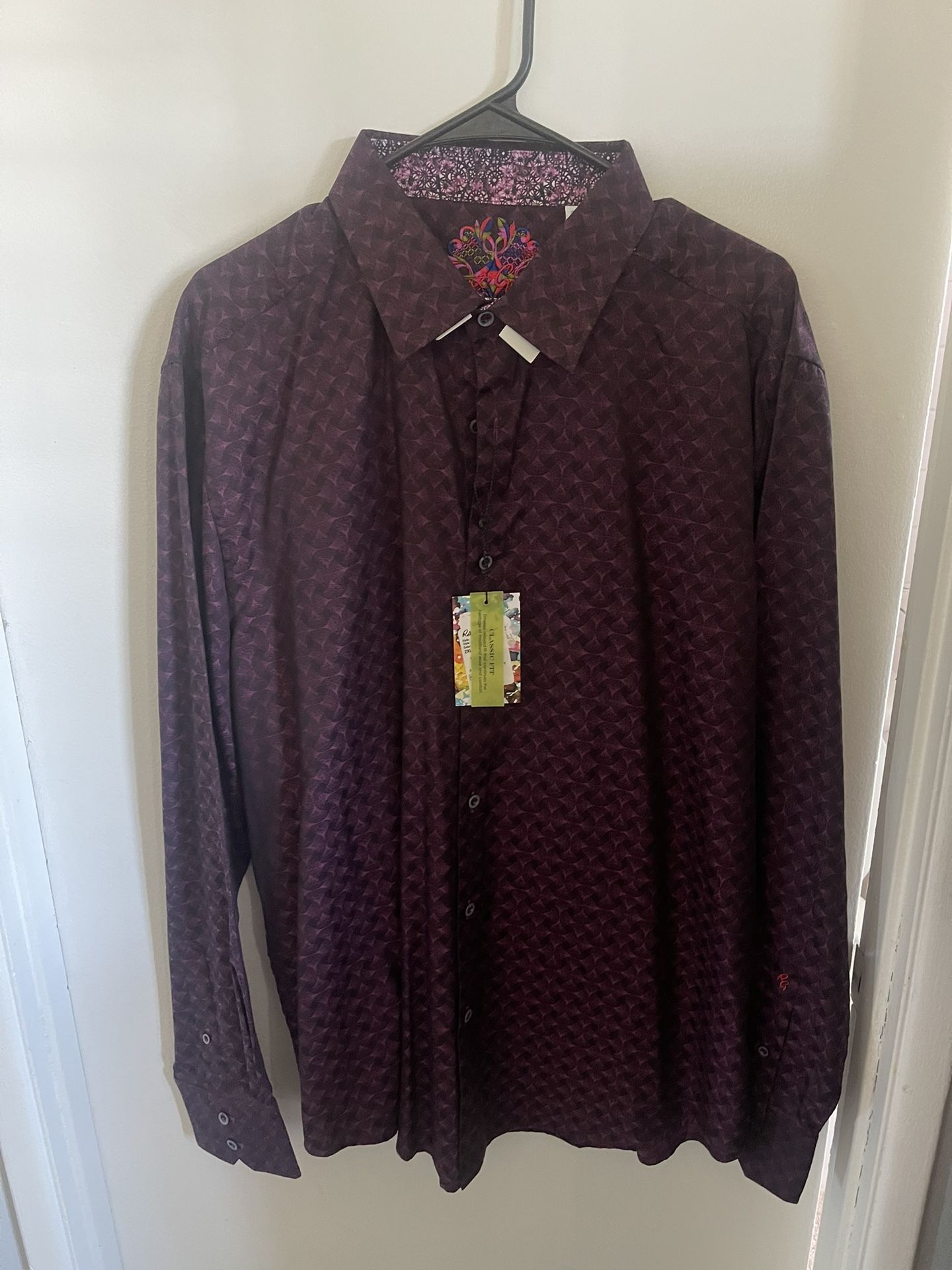 New With Tags Robert Grahm Button Up Shirt 