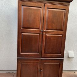 Solid Wood TV Stand / Storage With Multi Plug Outlet