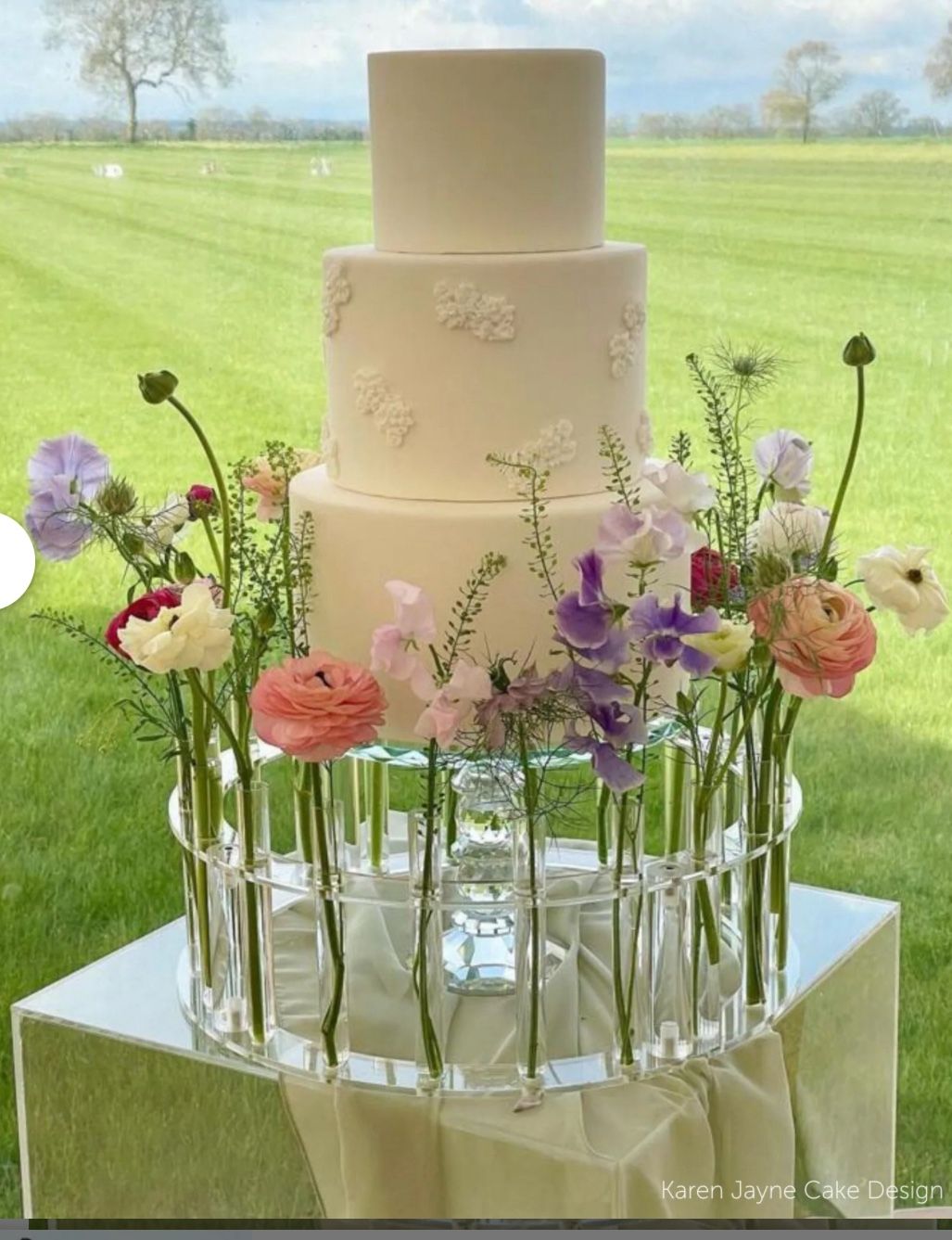 Floral Crow Cake Stand