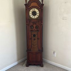 1931 Walnut Grandfather Clock With Radio