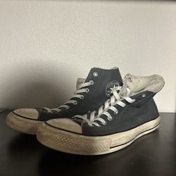Grey Leather Wooly Converse 12