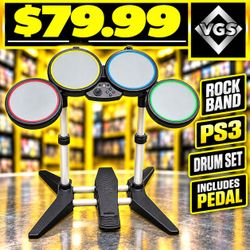 Harmonix 822148 PS3 PS2 PlayStation Rock Band Wired Drums & Stand Only Tested
