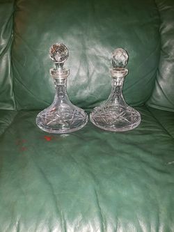 Crystal lead decanters