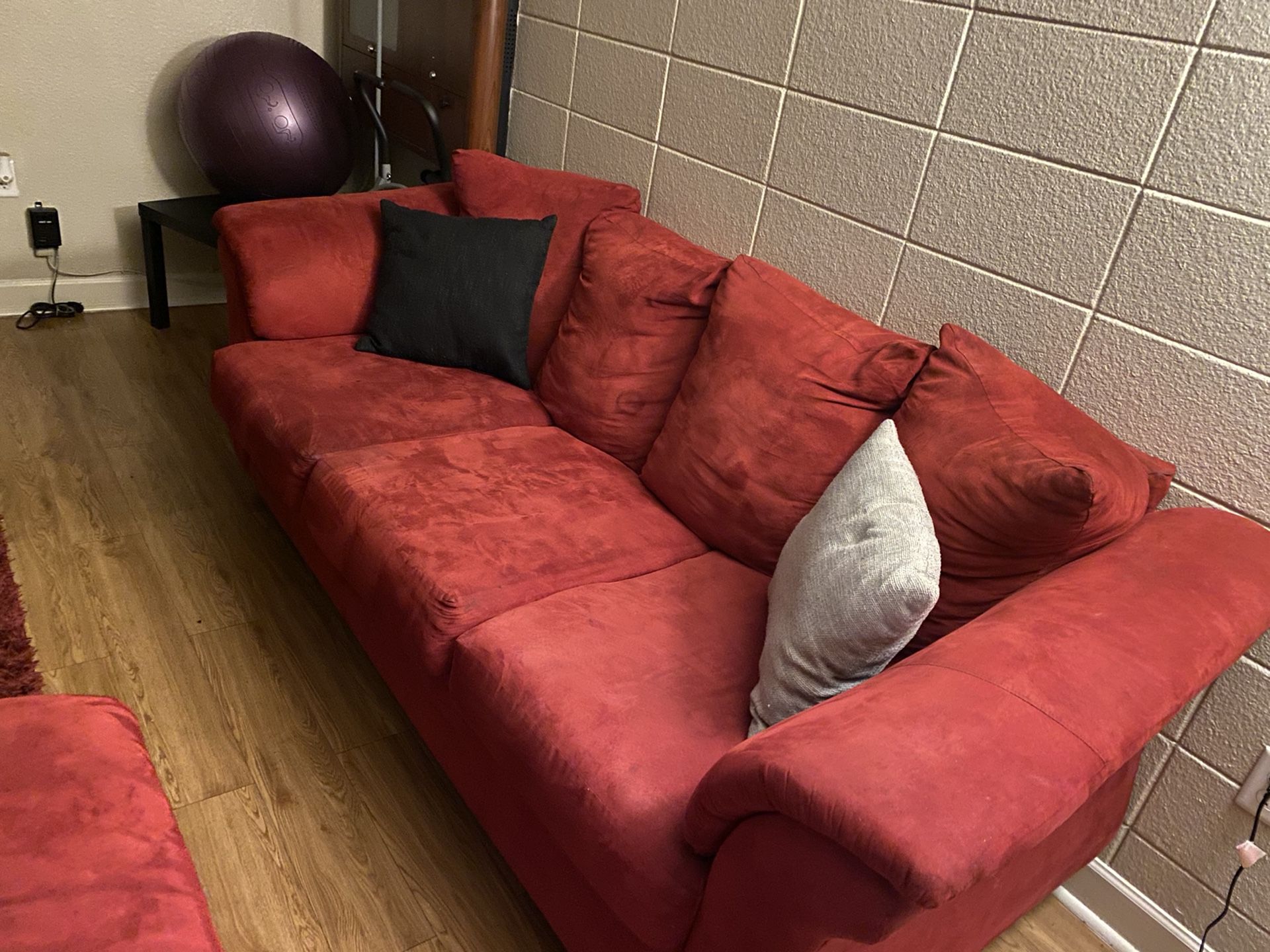 Free Red Couch Set