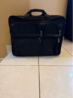 TUMI Black Ballistic Nylon Expandable Laptop Briefcase Business Travel Bag
