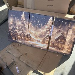 Village  Christmas  Canvas