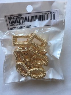 6 Pcs  METALLIC  HAIR  CLAWS