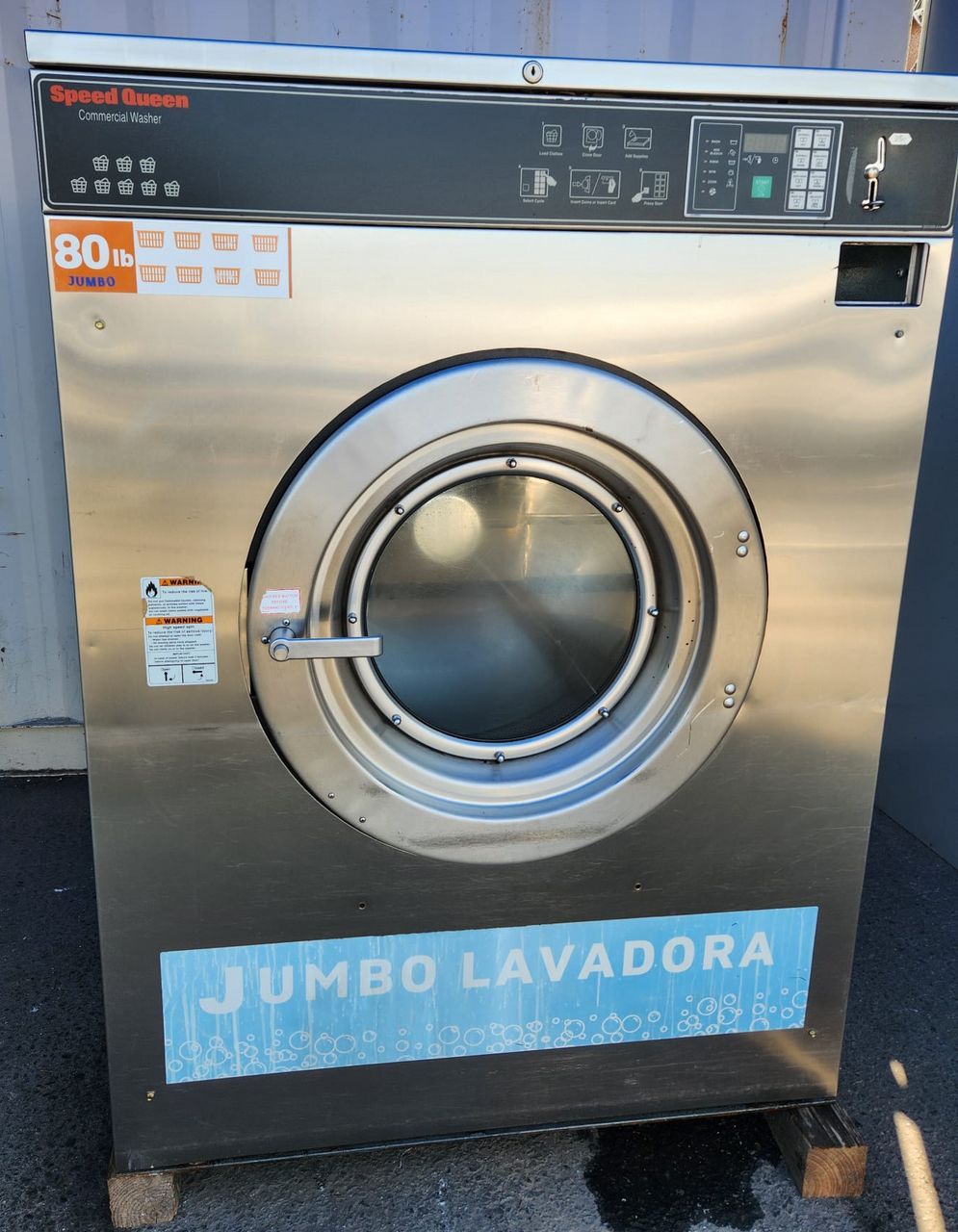SPEED QUEEN 80LBS COIN OPERATED FRONT LOAD WASHER 80LBS CAPACITY [REFURBISHED]