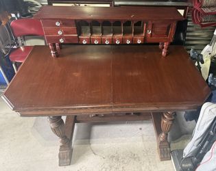 Vintage Hand Made Mahogany Desk with Separate Desk Top.