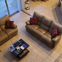 Lazyboy Sofa & Love Seat, All Leather