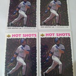 1993 Upper Deck Ken Griffey Jr Hot Shots Baseball Card Lot Of 4