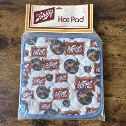 New Vintage 1970’s Schlitz Hot Pad Hand Protector Cooking The Great American Collection 10” Square 