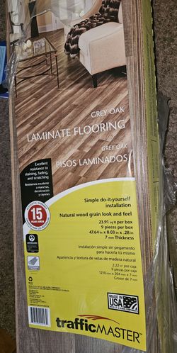 Traffic Master Laminate Flooring Grey Oak