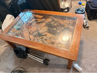 Solid wood coffee table